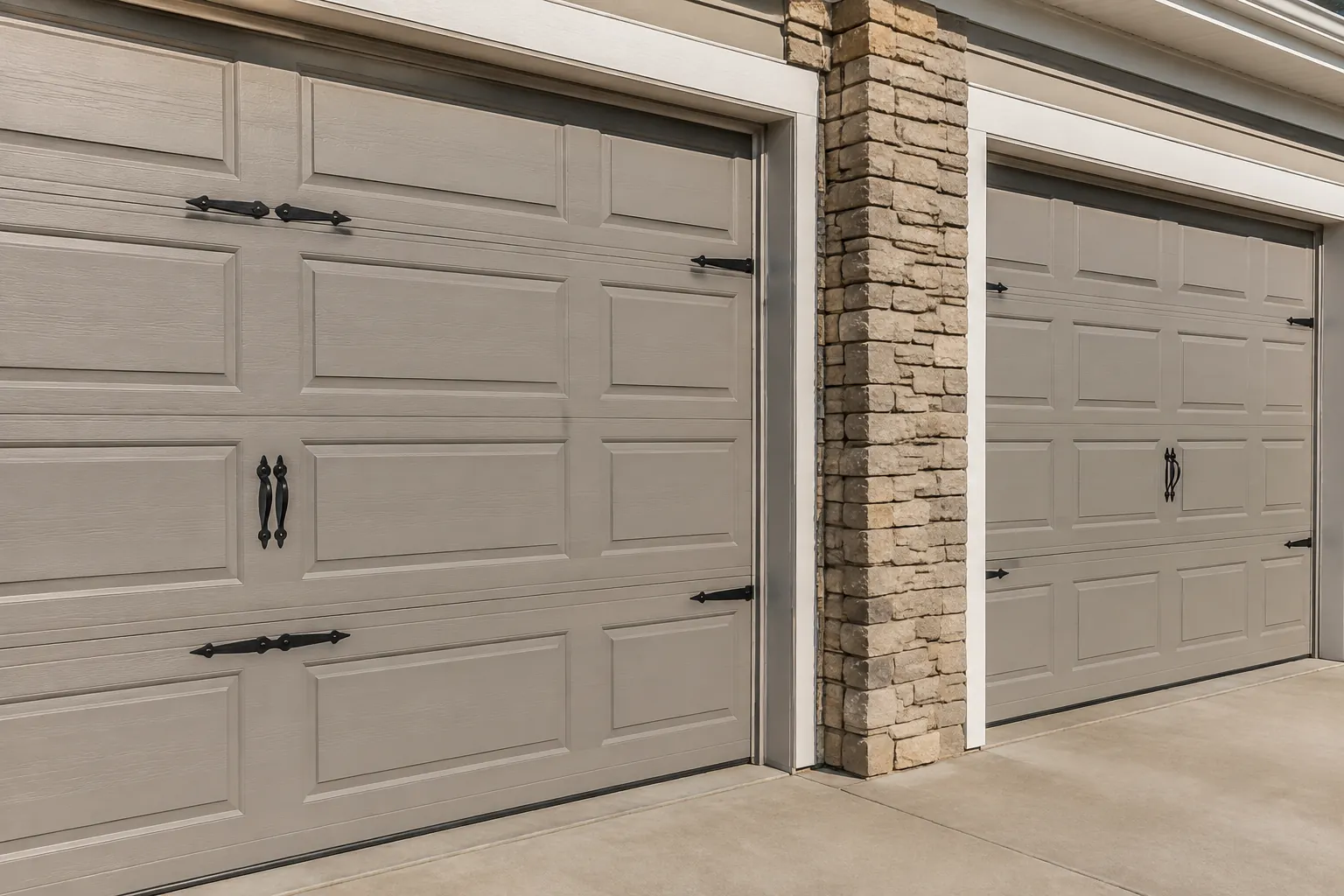 Sectional garage door panels