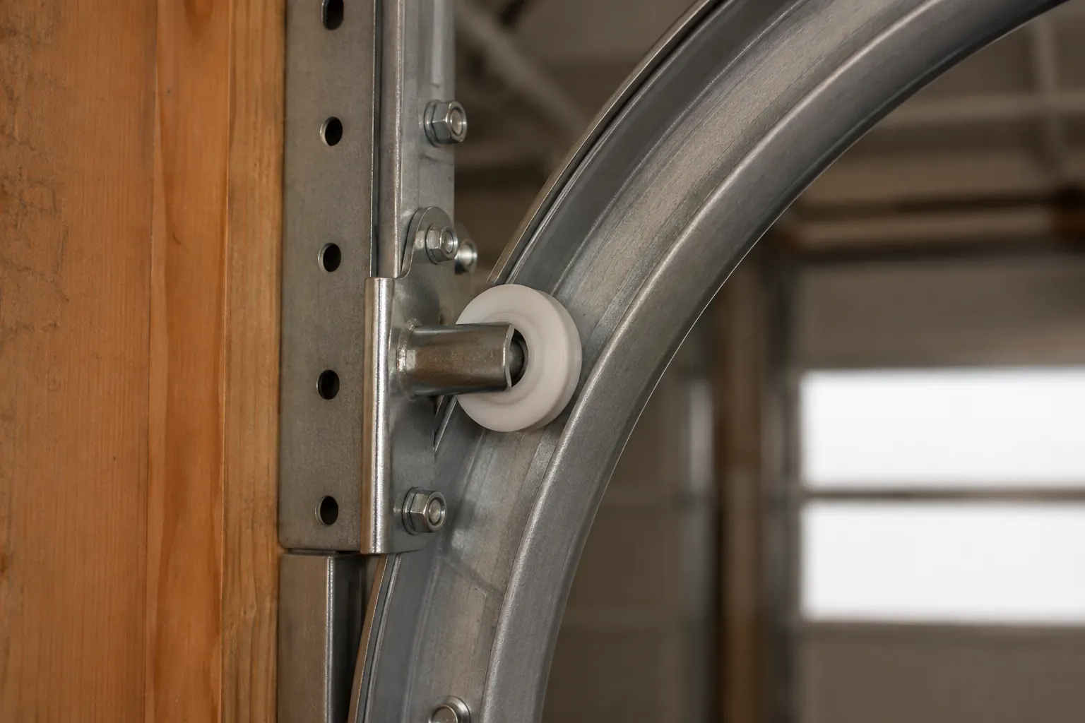 Garage door tracks and roller hardware